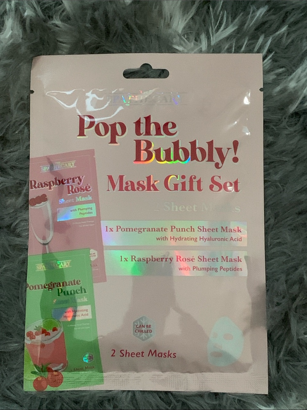 Pop the Bubbly! Mask Gift Set - Raspberry Rosรฉ & Pomegranate Punch (Pink)